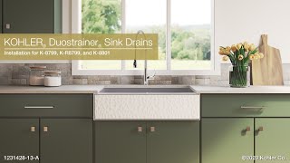 KOHLER® Duostrainer® Kitchen Sink Drains Installation | Step-by-Step Guide