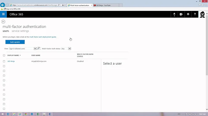Enable or Disable Multi-Factor Authentication for Office 365 Users