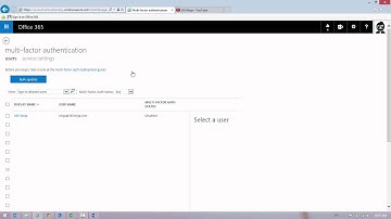 Enable or Disable Multi-Factor Authentication for Office 365 Users