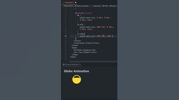 Globe Animation HTML and CSS tutorial for beginners 2022 #shorts #coding