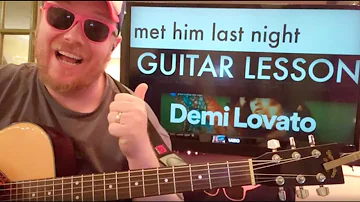 How To Play Met Him Last Night Guitar Demi Lovato Ariana Grande easy guitar tutorial beginner chords