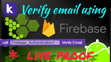 Verify user email using firebase in Kodular, thunkable, MIT app inventor | aia file in description