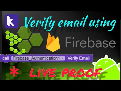 Verify user email using firebase in Kodular, thunkable, MIT app inventor | aia file in description