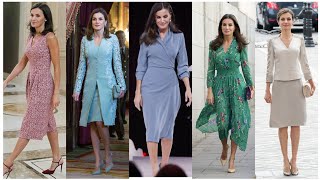 Queen Letezia dresses style 2024 / Spanish Queen Letezia dresses collection / Spanish Dresses
