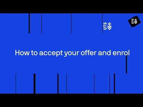 How to Accept Your Offer and Enrol at UTS