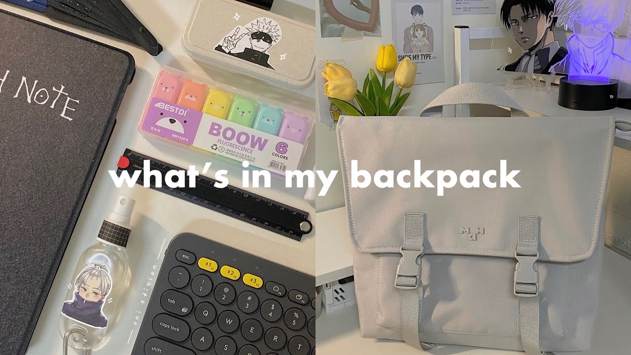 what’s in my backpack ☁️ ft. MAH // uni edition
