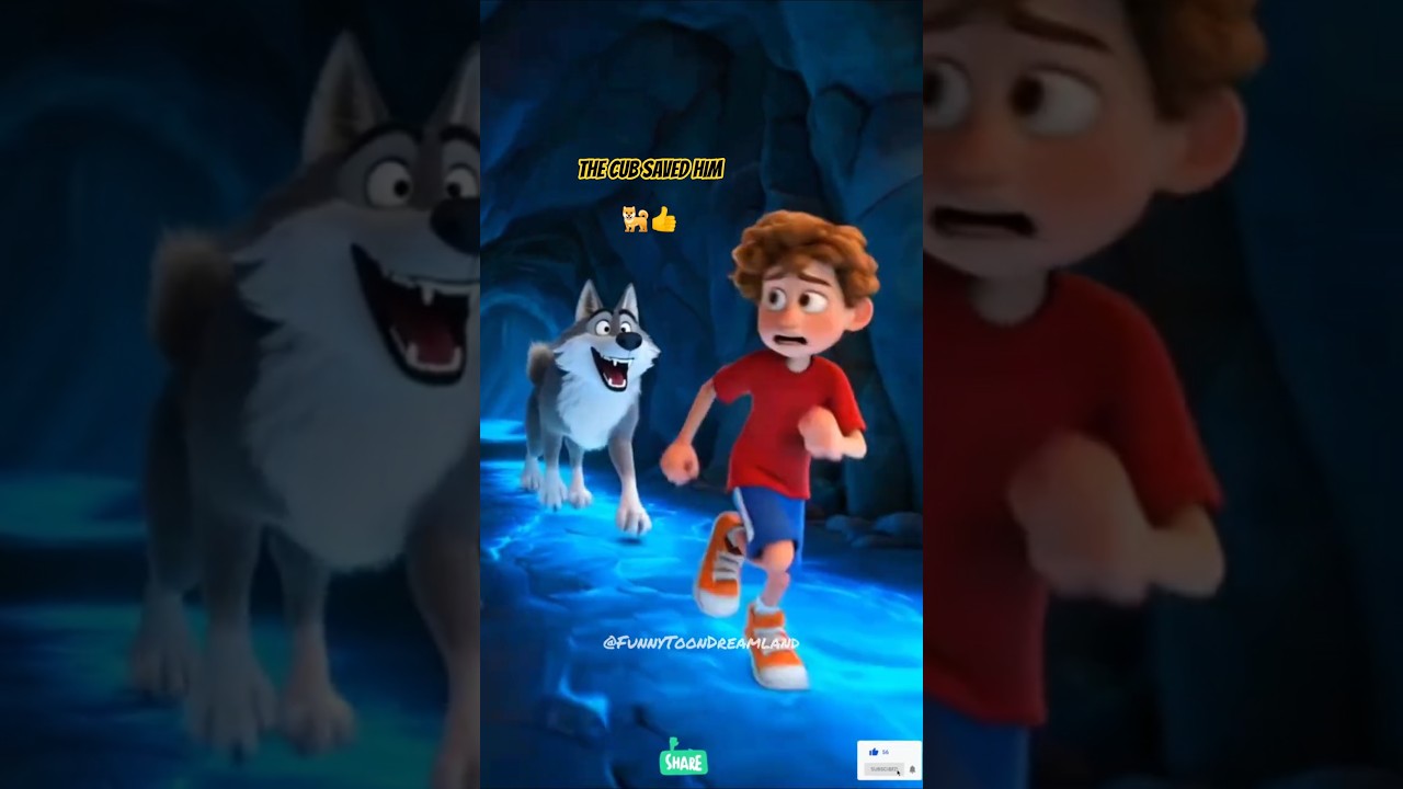 Evil Wolf vs Kind Cub 🐺💔 A Shocking Cave Story 🕳️