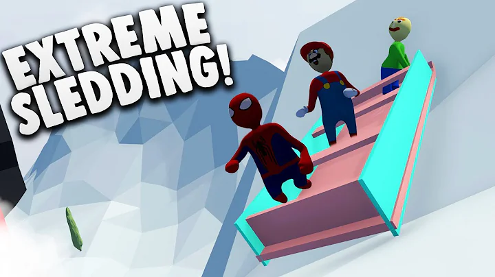 Baldi, Mario, and Spiderman go MOUNTAIN SLEDDING.....