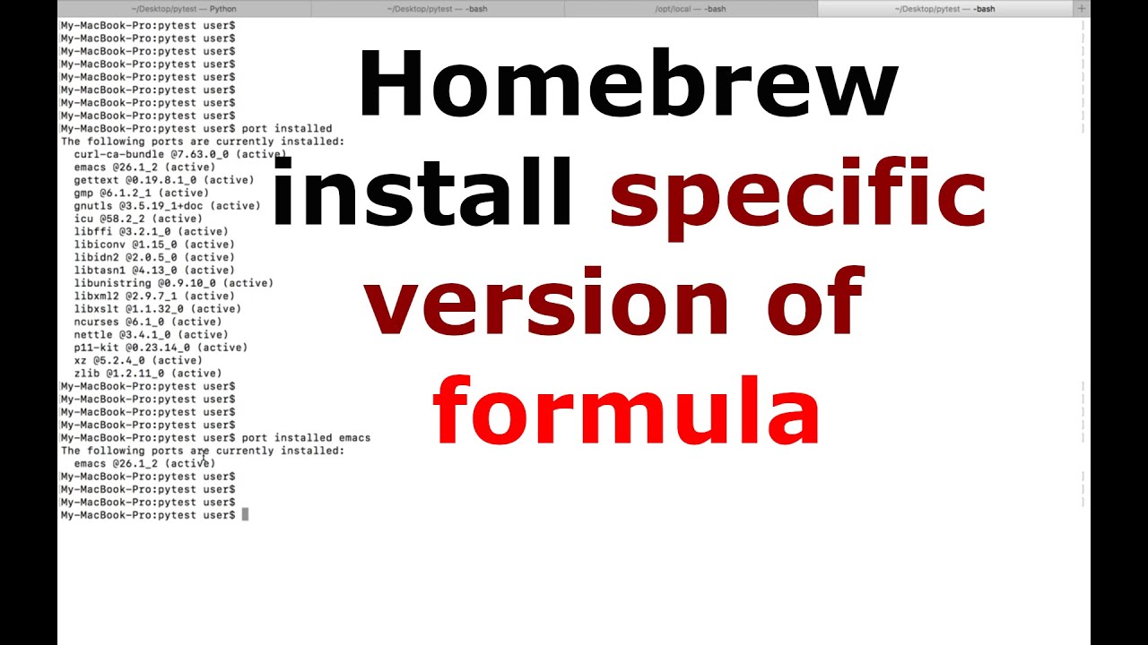 Homebrew install