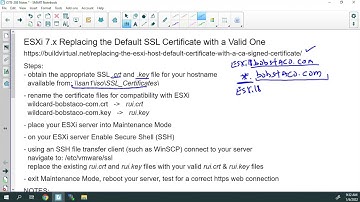 ESXi Install a 3rd Party SSL Certificate part-1