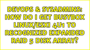 DevOps & SysAdmins: How do I get Busybox Linux/ESXi 4U1 to recognized expanded RAID 5 disk array?