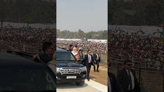 A Massive Gathering Welcomes Pm Modi In Dibrugarh Assam