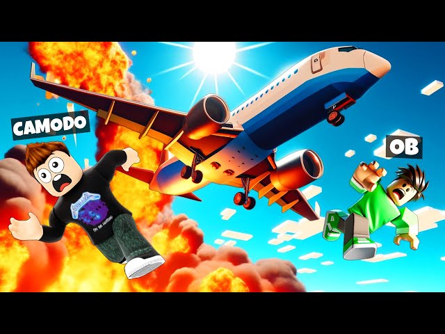 CAN OB & I SURVIVE THE WORST PLANE CRASHES?! (Roblox Emergency Landing) class=