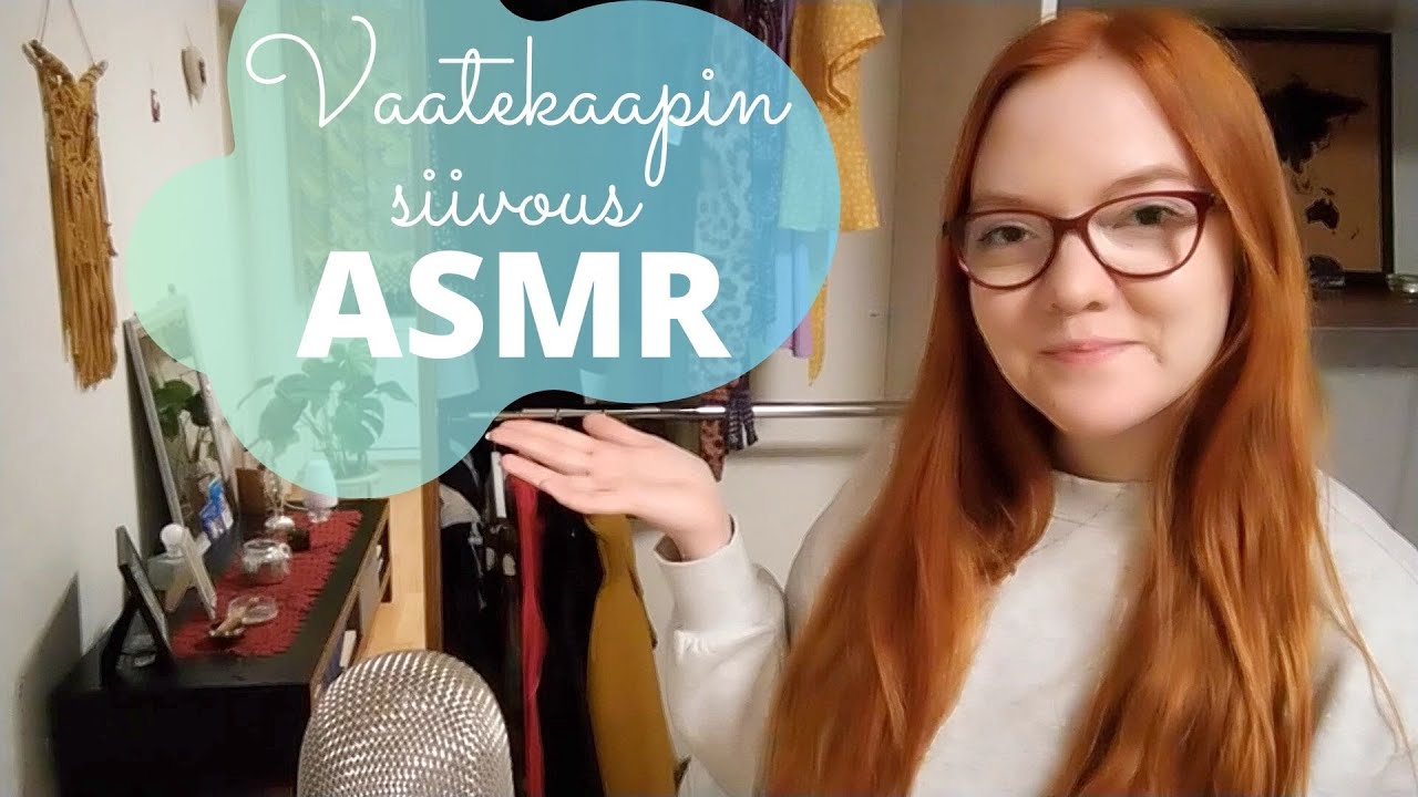 ASMR SUOMI 👗 Vaatekaapin siivous 💫 fabric sounds & whispers