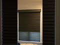 Automated Room Darkening Shades Installed in a Bedroom by Gemini Blinds located in Mamaroneck, NY.