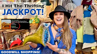 I HIT THE THRIFT JACKPOT! Today the THRIFTING was UNREAL! Goodwill Thrift Shopping | Shop with me!