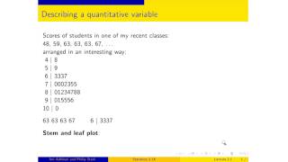 UCBerkeleyX: Introduction to Statistics: Descriptive Statistics - Stat2.1x: Part  4