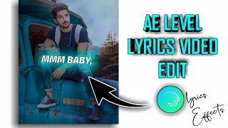 Alight motion lyrics video editing tutorial | How to create lyrics video in alight motion