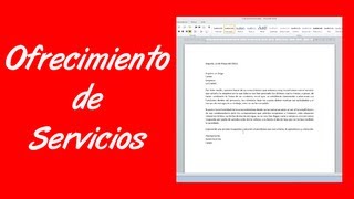 Como hacer una carta de ofrecimiento de servicios - YouTube