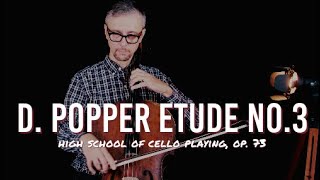D. Popper Cello Etude No.3 High School of Cello Playing Op. 73 | Fast and Slow Tempo