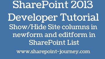 SharePoint 2013: Show/Hide Site columns in newform and editform in SharePoint List