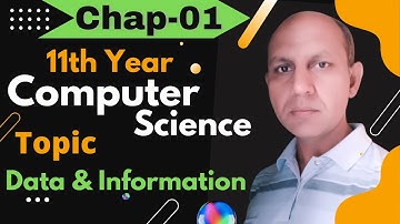 Data and Information Chapter 1 - Basics of Information Technology Part-1, 1st year, Computer Science