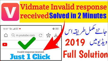 #TechnicalPakistanOfficial How to solve vidmate  invalid response problem just 1 Click.