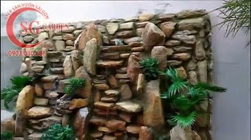 Thi công tường thác nước nhà cô Hoa đường Trần Hoàng Na phường Hưng Lợi quận Ninh Kiều Cần Thơ