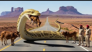 Brave Heroes Save Hyperactive Mother Cow from Giant Python’s Terrifying Attack 1