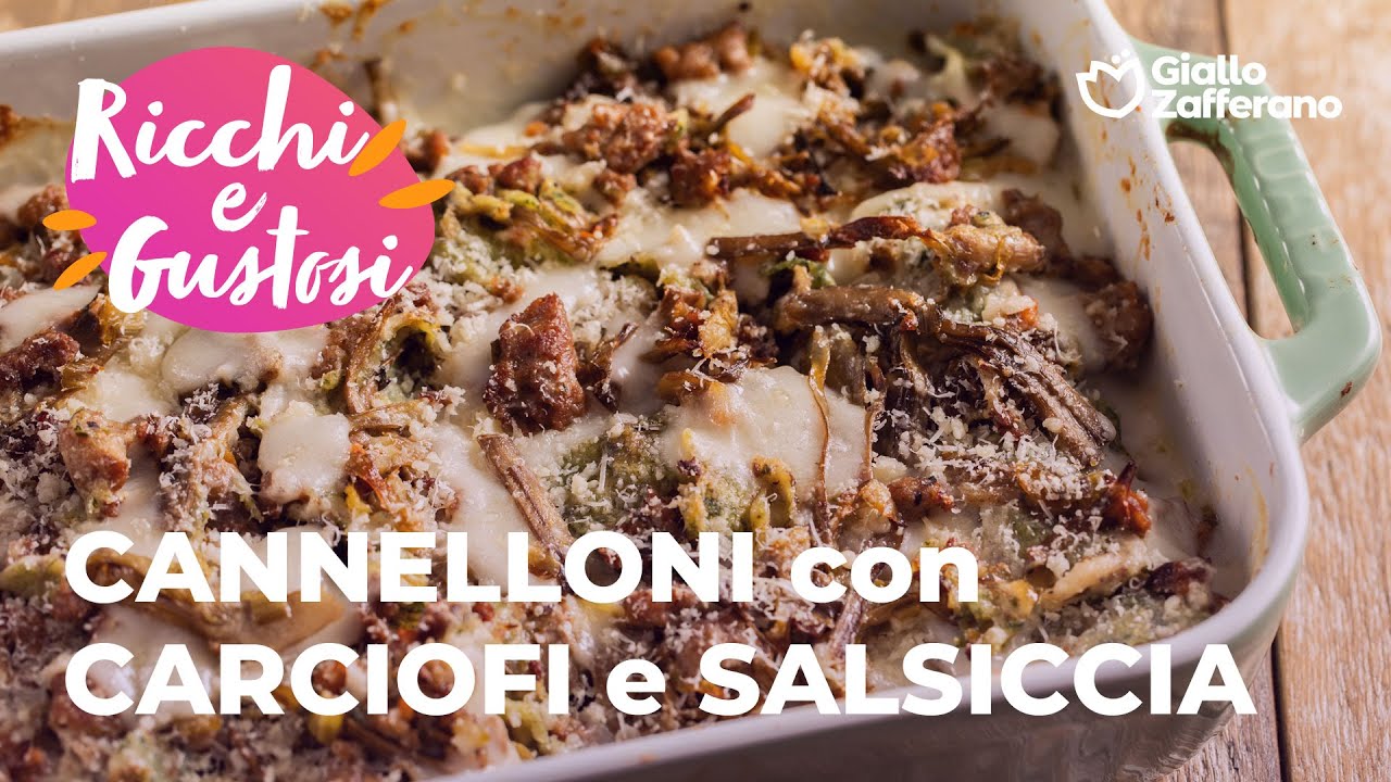 Cannelloni Ripieni di Ragù di Carciofi e Salsiccia