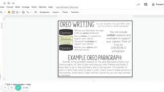 Opinion Writing   Google Slides