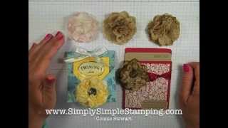 Simply Simple UPCYCLED PAPER NAPKIN FLOWER by Connie Stewart