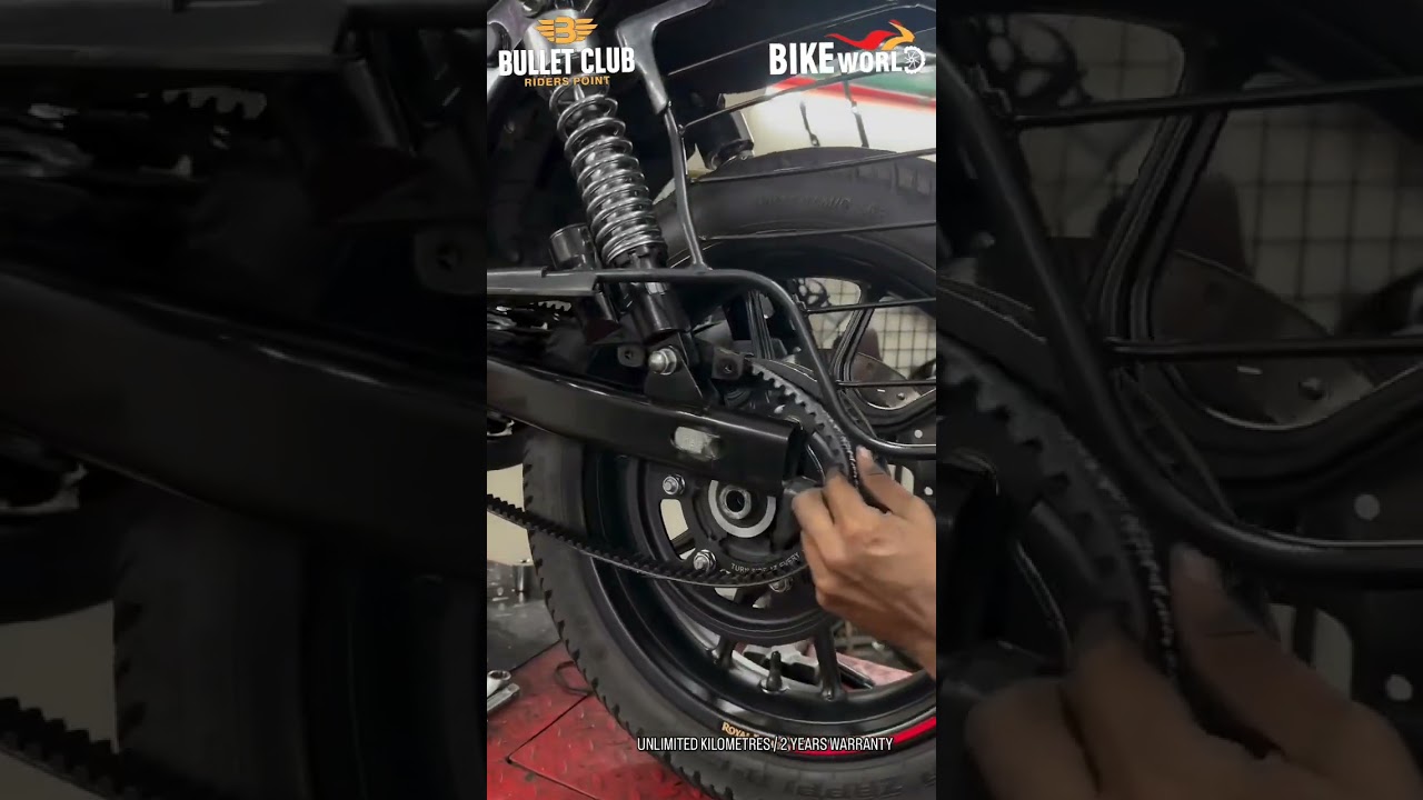 BELT DRIVE AVAILABLE FOR ALL ROYAL ENFIELD UNLIMITED KILOMETER TWO YEAR WARRANTY 