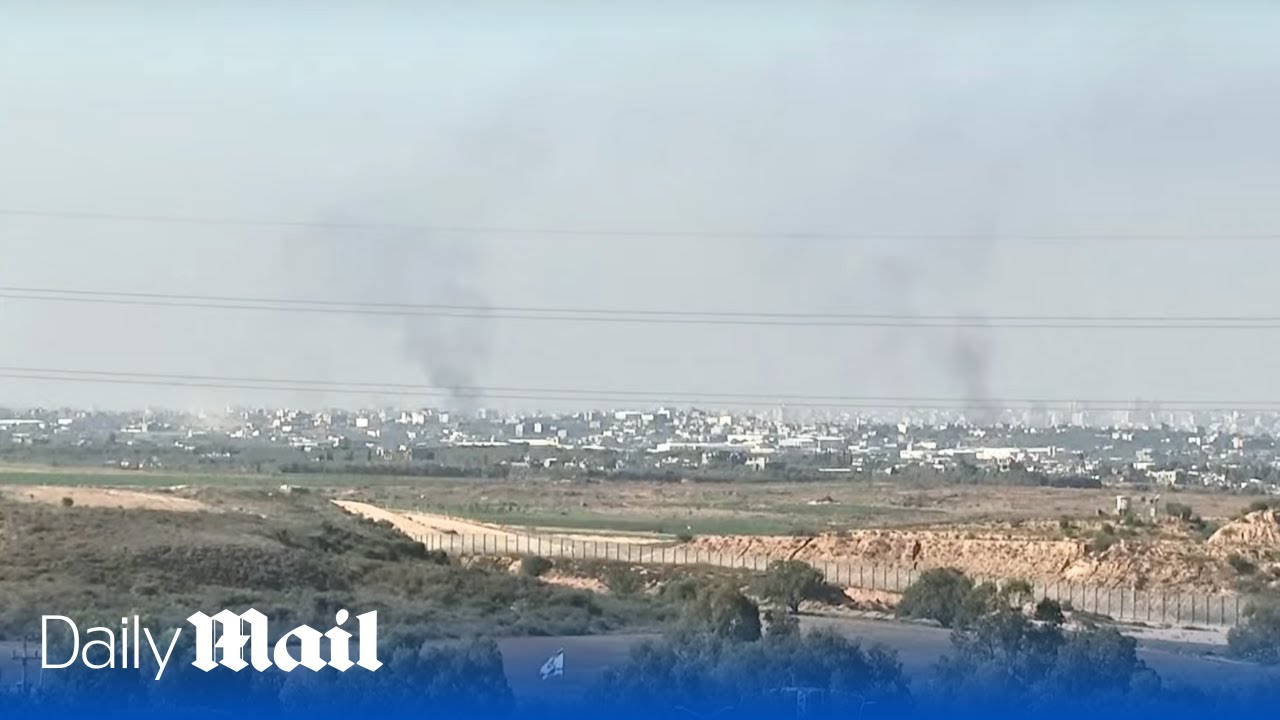 LIVE: View over Israel-Gaza border as seen from Israel