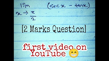 Lim (x tends to 0) secX-tanX ||math | Limits