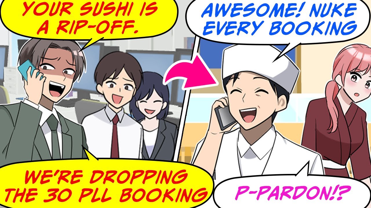 My Ex-Boss Booked 30 People & Called My High-End Sushi a Rip-Off! So... [RomCom Manga Dub]