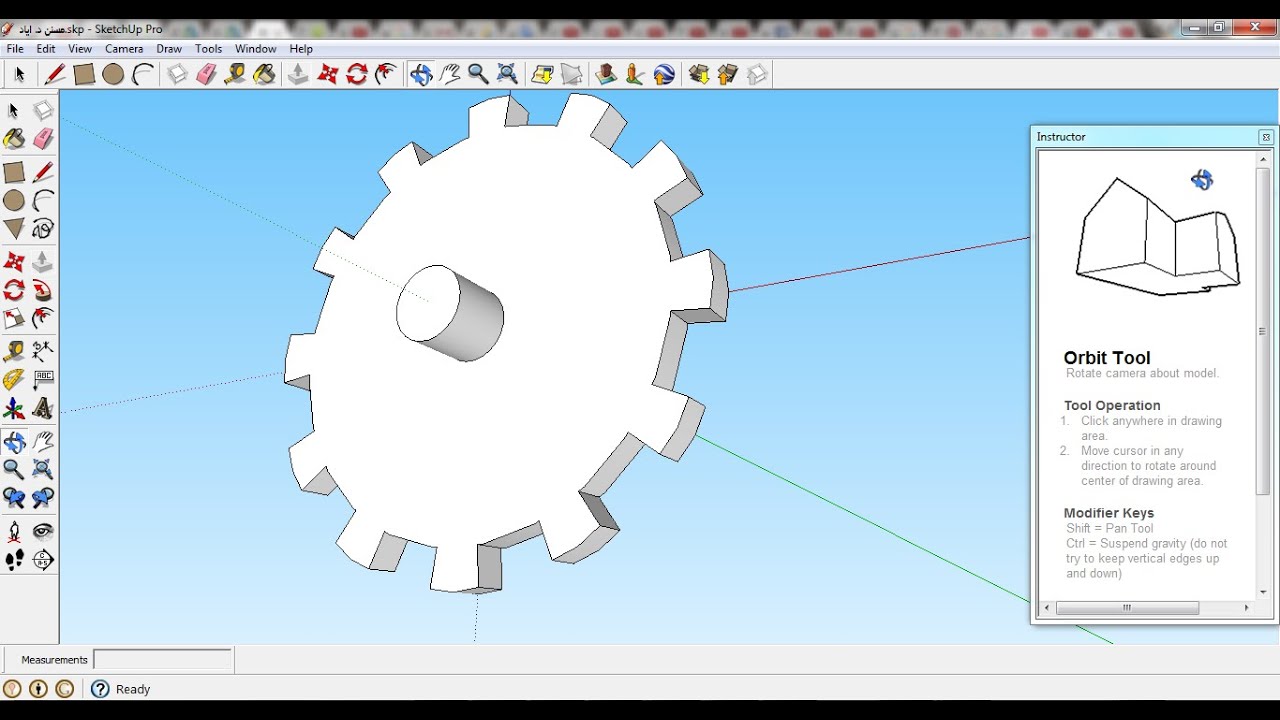 كيف ترسم عجلة مسننة ترس طريقة 1 باستخدام جوجل سكتش أب Drawing A Gear Using Sketchup Youtube