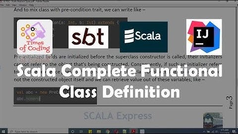 TOC - SCALA Express | 11 Complete Functional Class Definition