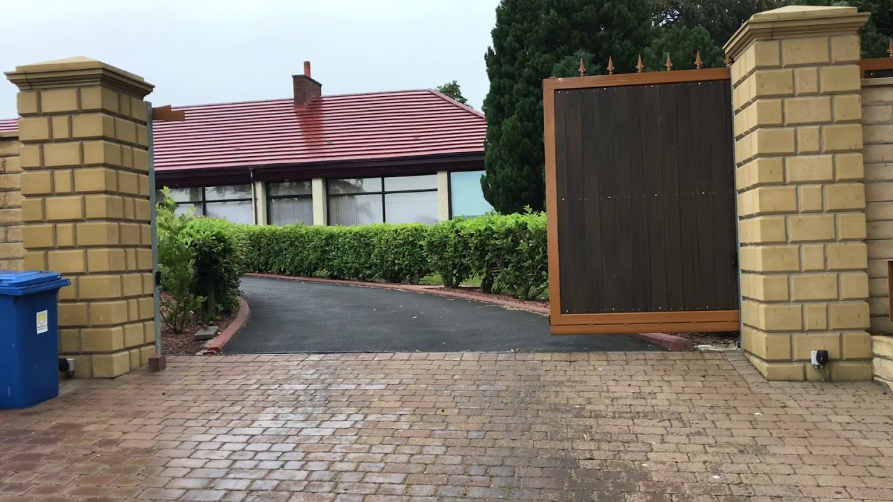 Composite decking infilled gate.