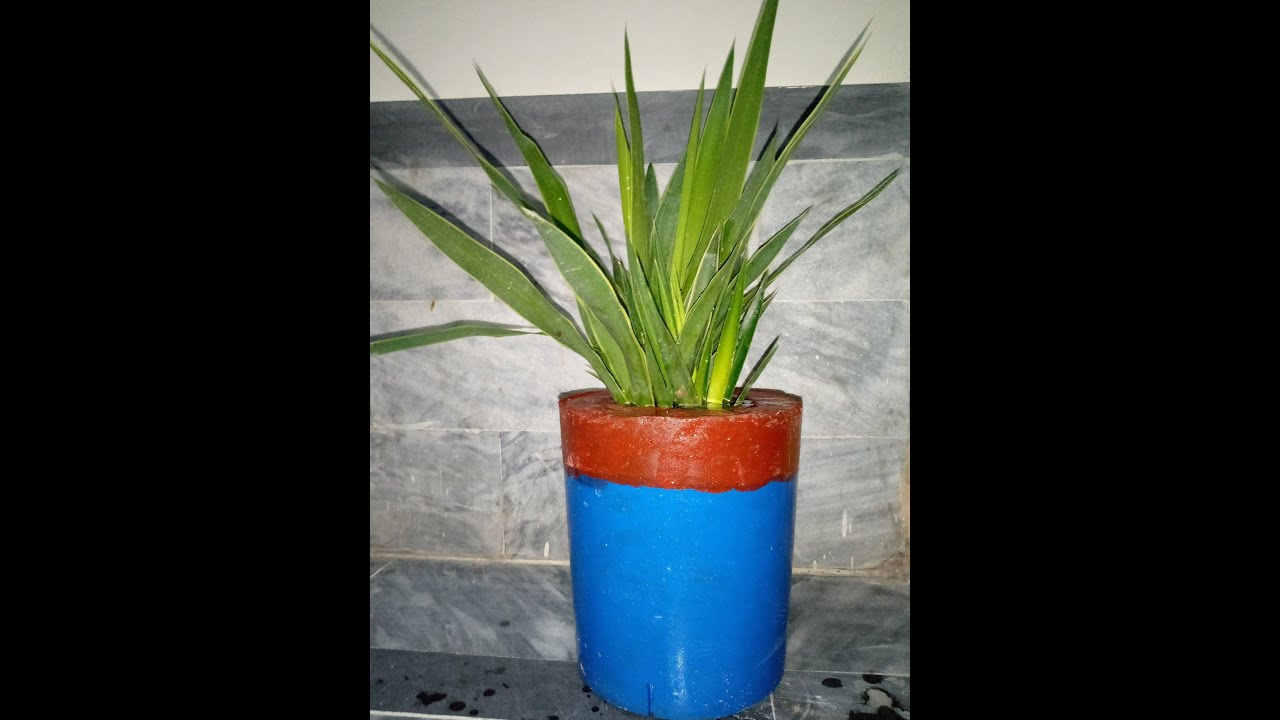 how to make a cement pot by a.b - YouTube