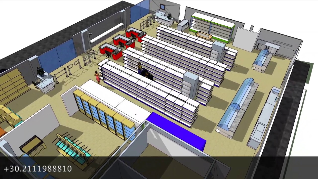 Super Market Floor Plan 001 YouTube