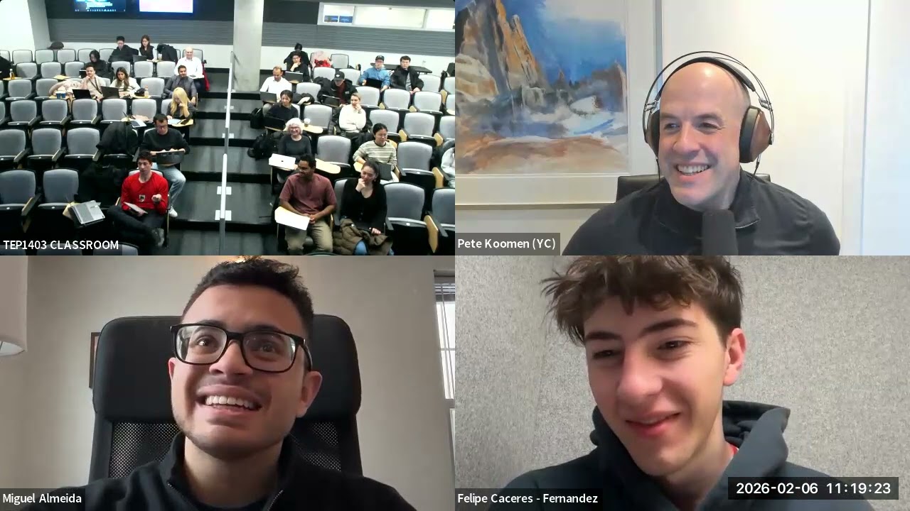 Full Class 02-06-26: Guest Speaker Pete Koomen from Y Combinator