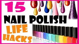 NAIL POLISH LIFE HACKS | 15 NAIL POLISH USES YOU DIDNT KNOW ABOUT | MELINEY HOW TO TIPS &amp; TRICKS