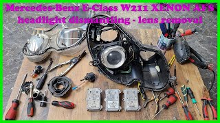 Mercedes-Benz E-Class W211 xenon AFS headlight dismantling - a guide for repair and part replacement