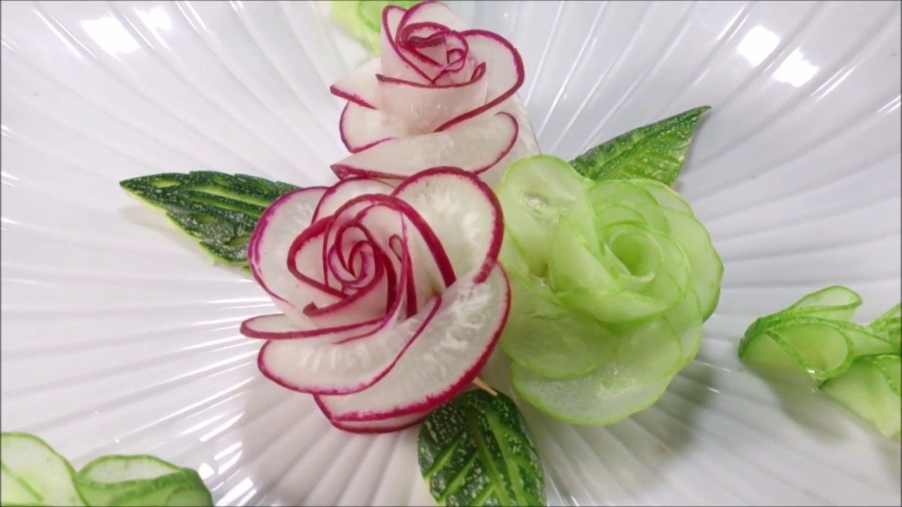 Amazing Carving Radish ( Easy Carving With Step By Step )