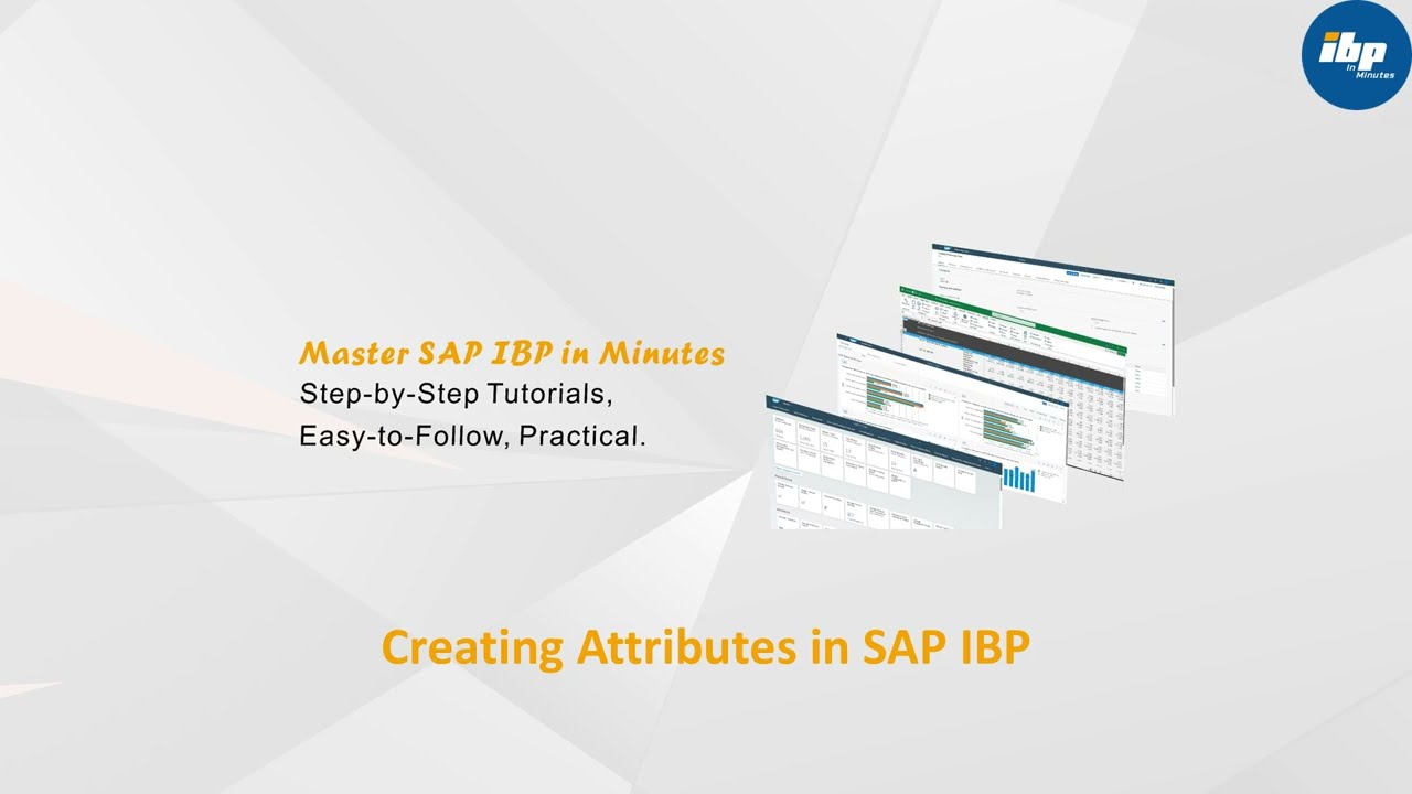 Creating Attributes in SAP IBP
