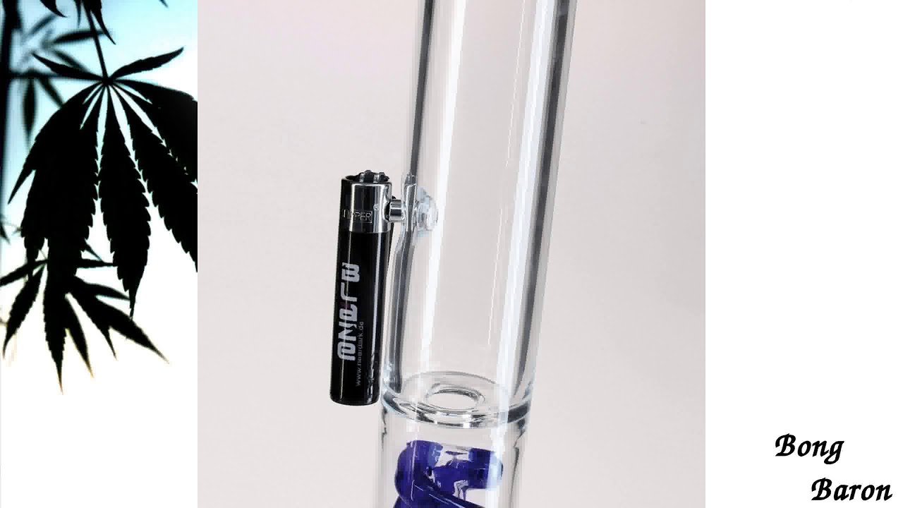 Blaze Glass - Double Spiral Perc Ice Bong wit