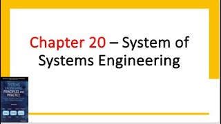 Systems Engineering Ch20