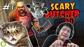 PRANK TEROR HANTU ISTRI GENTAYANGAN!! Scary Butcher 3D Part 1 [SUB INDO] ~Kucing Againu!! screenshot 3