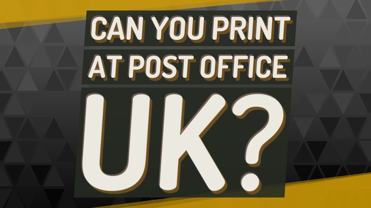 Can You Print At Post Office UK YouTube